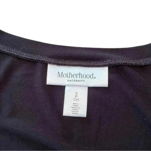 Motherhood Maternity Black Ruched Knee-Length Dress Size Small - Picture 2 of 6
